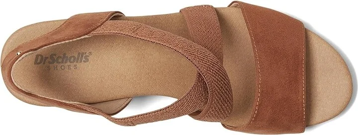 Dr. Scholl's Just Cute Women's Wedge Shoes Honey Brown Fabric : 8 M, Canvas - Image 2