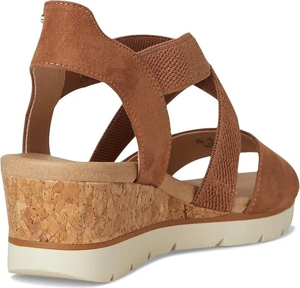 Dr. Scholl's Just Cute Women's Wedge Shoes Honey Brown Fabric : 8 M, Canvas - Image 4