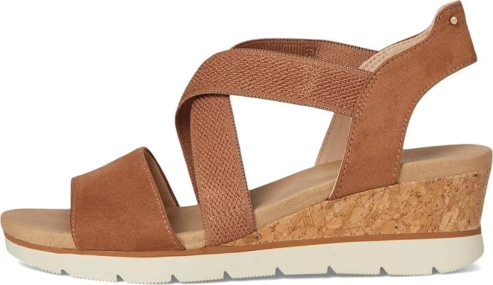 Dr. Scholl's Just Cute Women's Wedge Shoes Honey Brown Fabric : 8 M, Canvas - Image 6