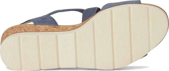 Dr. Scholl's Just Cute Women's Wedge Shoes Oxide Blue Smooth : 7 M, Canvas - Image 3