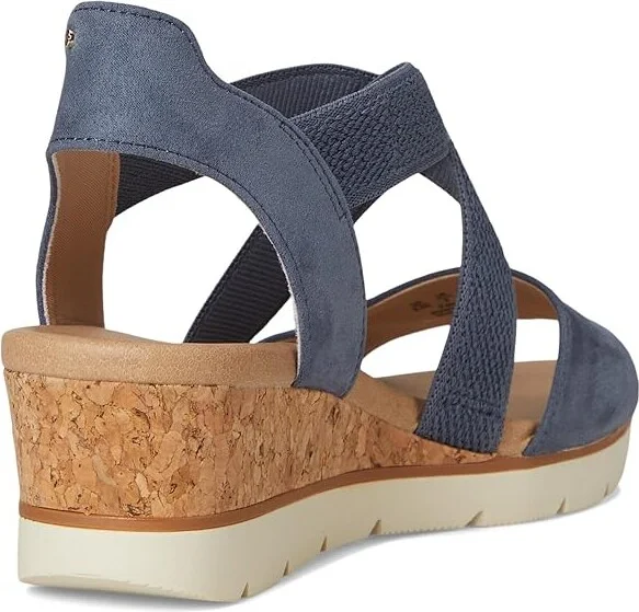 Dr. Scholl's Just Cute Women's Wedge Shoes Oxide Blue Smooth : 7 M, Canvas - Image 4