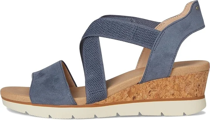 Dr. Scholl's Just Cute Women's Wedge Shoes Oxide Blue Smooth : 7 M, Canvas - Image 6