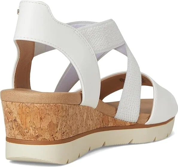Dr. Scholl's Just Cute Women's Wedge Shoes White Smooth : 8.5 M, Canvas - Image 4
