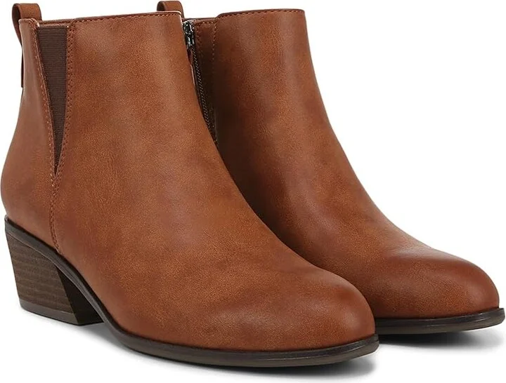 Dr. Scholl's Lacey Booties Women's Boots Honey Faux Leather : 10 M