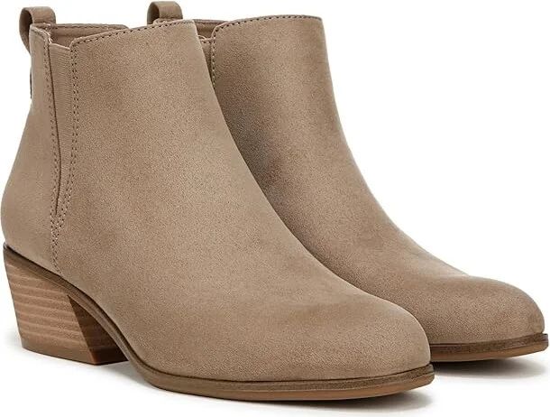 Dr. Scholl's Lacey Booties Women's Boots Mocha Brown Microfiber : 10 M, Leather