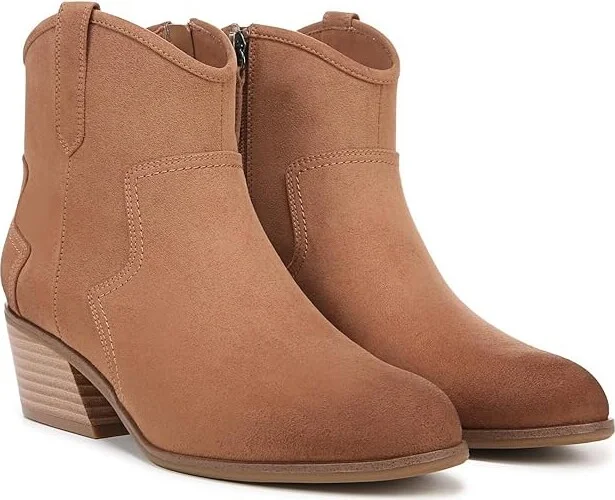 Dr. Scholl's Lasso Women's Boots Honey Brown Microfiber : 6 M, Leather