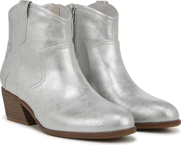 Dr. Scholl's Lasso Women's Boots Silver : 7 M, Leather