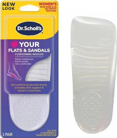 Dr. Scholl's Love Your Flats & Sandals 3/4 Length Insoles - Women's Shoe Size 6-10 - 1 Pair