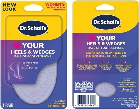 Dr. Scholl's Love Your Heels & Wedges Ball of Foot Cushions - Women's Shoe Size 6-10 - 1 Pair - Image 2