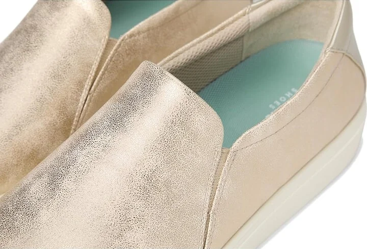 Dr. Scholl's Madison Cloud Loafer/Moc Women's Flat Shoes Light Gold Faux Leather : 6.5 M, Synthetic - Image 7