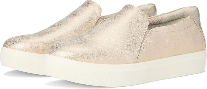 Dr. Scholl's Madison Cloud Loafer/Moc Women's Flat Shoes Light Gold Faux Leather : 6.5 M, Synthetic