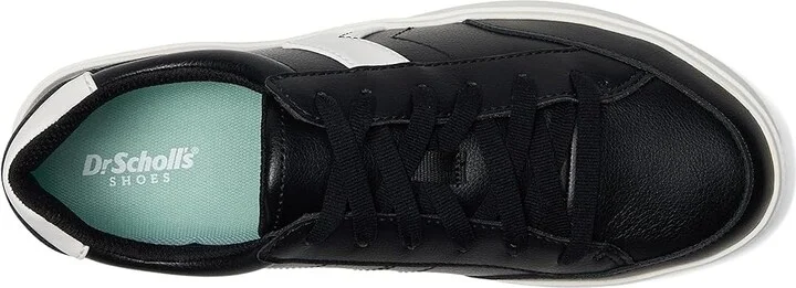 Dr. Scholl's Madison Lace Lace-Up Women's Flat Shoes Black/White Smooth : 10 M, Synthetic - Image 2
