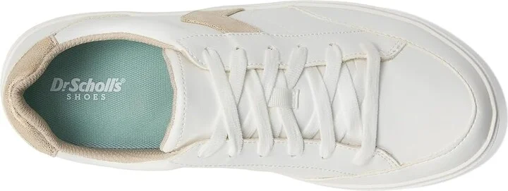 Dr. Scholl's Madison Lace Lace-Up Women's Flat Shoes White Faux Leather : 10 M, Synthetic - Image 2
