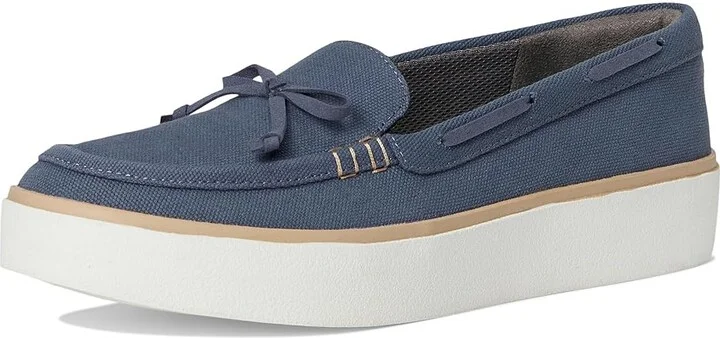 Dr. Scholl's Madison Sea Boats Women's Flat Shoes Oxide Blue Faux Leather : 7 M - Image 5