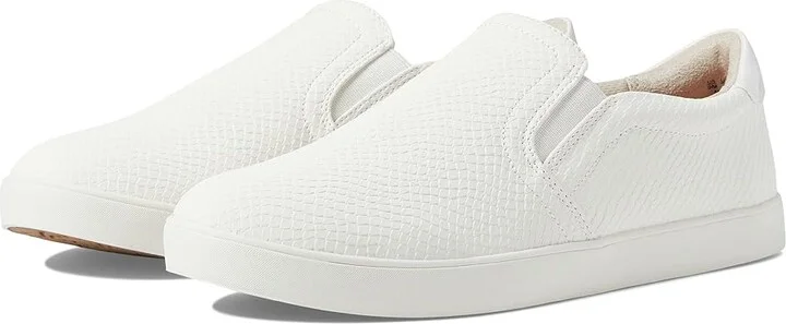 Dr. Scholl's Madison Women's Slip on Shoes White Snake : 10 M, Textile