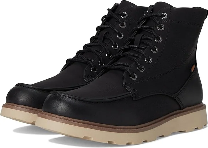 Dr. Scholl's Manchester Men's Boots Black Faux Leather : 11 M, Leather/Textile