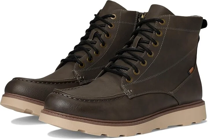Dr. Scholl's Manchester Men's Boots Grey Faux Leather : 10.5 M, Leather/Textile