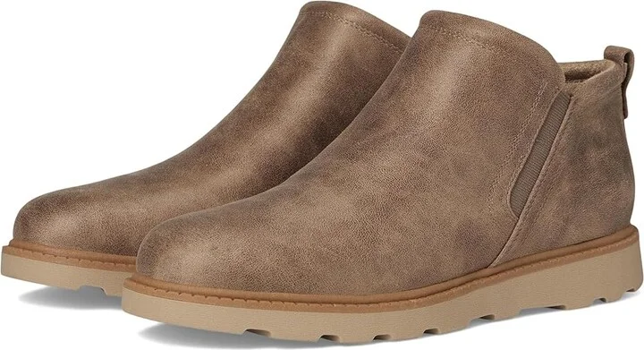 Dr. Scholl's Margo Booties Women's Boots Mocha Taupe Fabric : 10 M, Leather