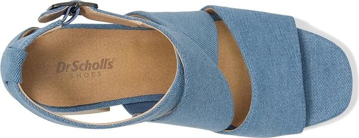 Dr. Scholl's Maya Block Heel Sandal Women's Sandals Blue Denim : 7.5 M, Leather/Textile - Image 2