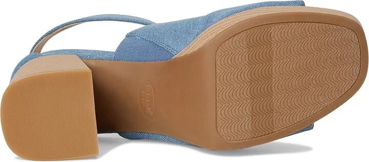 Dr. Scholl's Maya Block Heel Sandal Women's Sandals Blue Denim : 7.5 M, Leather/Textile - Image 3