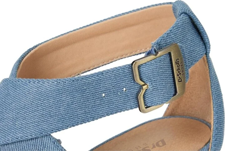 Dr. Scholl's Maya Block Heel Sandal Women's Sandals Blue Denim : 7.5 M, Leather/Textile - Image 7
