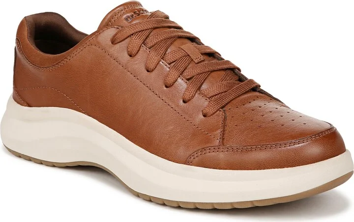 Dr. Scholl's Men's Feel Great Plantar Fasciitis Sneaker Dark Tan Leather 11.5 W