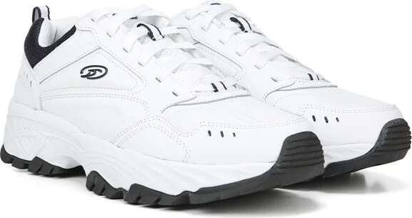 Dr. Scholl's Men's Sebastian Lace Up Sneaker White/Navy Leather 11 M - Image 2