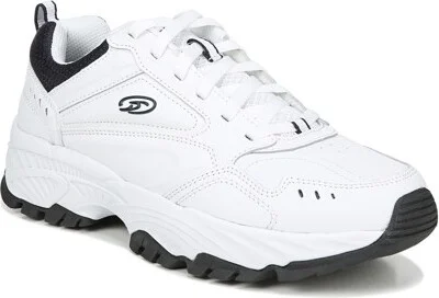Dr. Scholl's Men's Sebastian Lace Up Sneaker White/Navy Leather 11 M