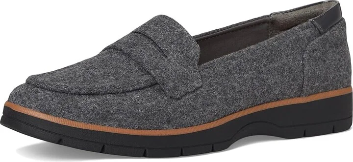 Dr. Scholl's Nice Day Loafer/Moc Shoes Women's Shoes Charcoal Grey Wool : 10 M, Synthetic - Image 5