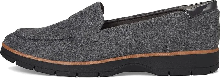 Dr. Scholl's Nice Day Loafer/Moc Shoes Women's Shoes Charcoal Grey Wool : 10 M, Synthetic - Image 6