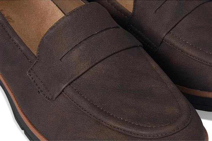 Dr. Scholl's Nice Day Loafer/Moc Shoes Women's Shoes Dark Brown : 10 M, Synthetic - Image 7