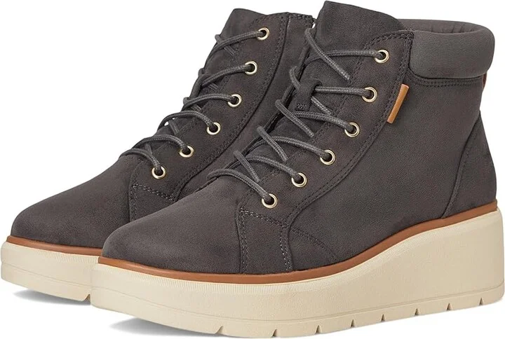 Dr. Scholl's Nice Day Max Alpine Lace-Up Short Boots Women's Boots Greystone : 10 M, Synthetic