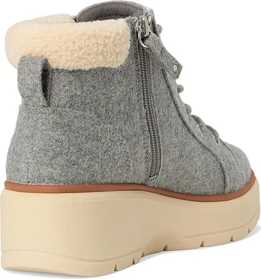 Dr. Scholl's Nice Day Max Alpine Women's Slide Shoes Light Grey Wool : 11 M, Synthetic - Image 4
