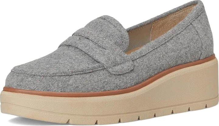 Dr. Scholl's Nice Day Max Loafer/Moc Shoes Women's Flat Shoes Light Grey : 7 M, Faux Leather - Image 5