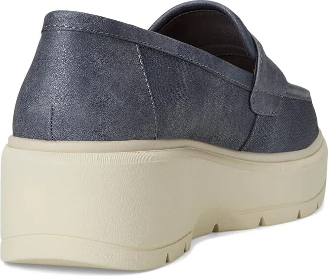 Dr. Scholl's Nice Day Max Loafer/Moc Women's Flat Shoes Blue : 9 M, Faux Leather - Image 4