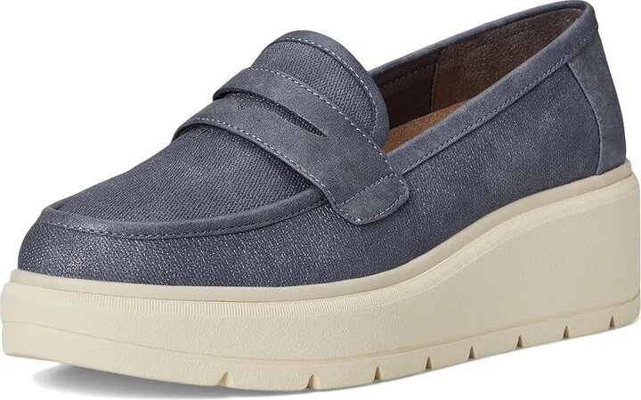 Dr. Scholl's Nice Day Max Loafer/Moc Women's Flat Shoes Blue : 9 M, Faux Leather - Image 5