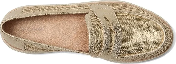 Dr. Scholl's Nice Day Max Loafer/Moc Women's Flat Shoes Gold : 9 M, Faux Leather - Image 2
