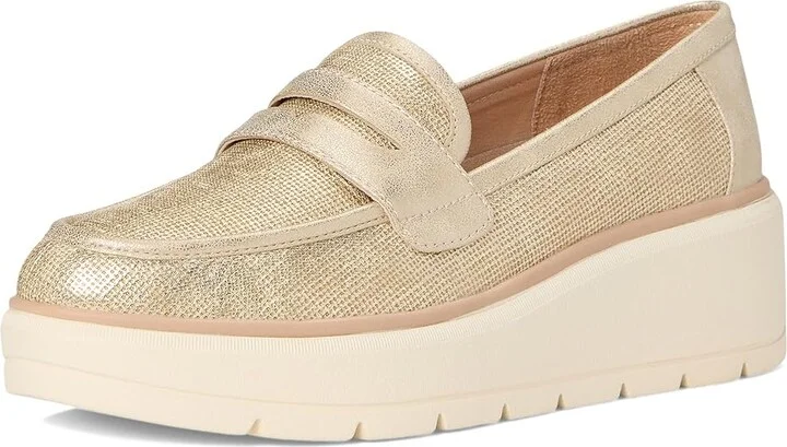 Dr. Scholl's Nice Day Max Loafer/Moc Women's Flat Shoes Gold : 9 M, Faux Leather - Image 5