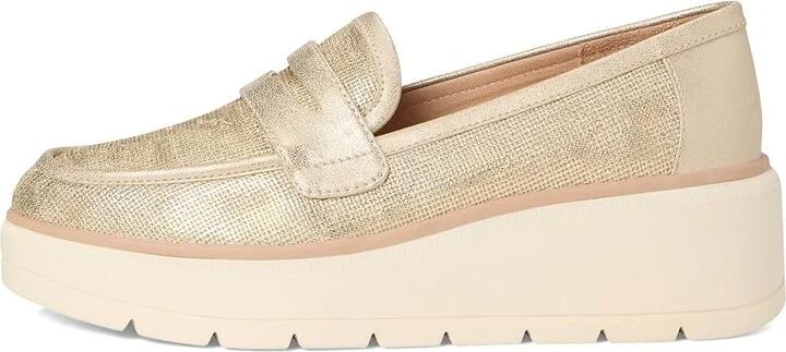 Dr. Scholl's Nice Day Max Loafer/Moc Women's Flat Shoes Gold : 9 M, Faux Leather - Image 6