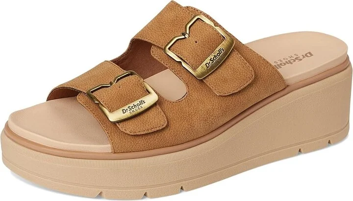 Dr. Scholl's Nice Day Max Og Women's Wedge Shoes Honey Brown Smooth : 9 M, Leather - Image 5