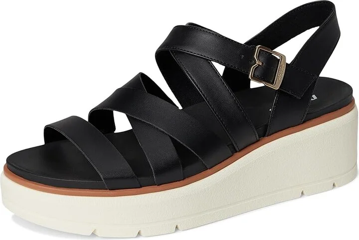 Dr. Scholl's Nice Day Max Sun Women's Wedge Shoes Black Smooth : 9.5 M, Leather/Rubber - Image 5
