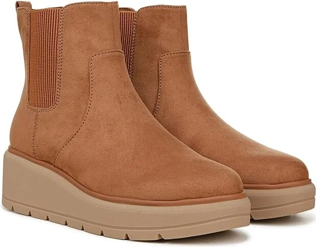 Dr. Scholl's Nice Day Max Women's Boots Honey Microfiber : 9 M, Leather