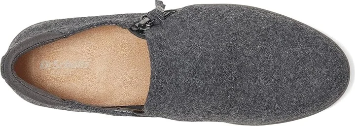 Dr. Scholl's Nice Day Now Loafer/Moc Shoes Women's Flat Shoes Charcoal Grey Wool : 7.5 M, Faux Leather/Microfiber - Image 2