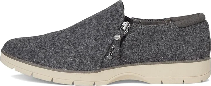 Dr. Scholl's Nice Day Now Loafer/Moc Shoes Women's Flat Shoes Charcoal Grey Wool : 7.5 M, Faux Leather/Microfiber - Image 6