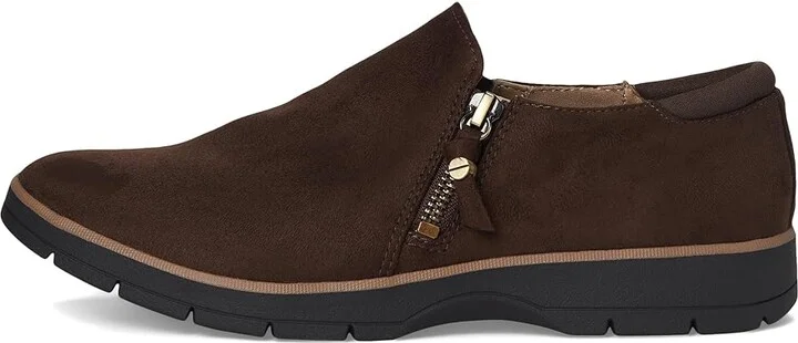 Dr. Scholl's Nice Day Now Loafer/Moc Shoes Women's Flat Shoes Dark Brown : 7.5 M, Faux Leather/Microfiber - Image 6