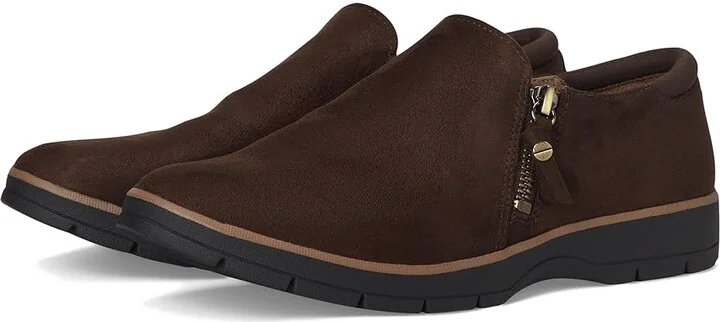 Dr. Scholl's Nice Day Now Loafer/Moc Shoes Women's Flat Shoes Dark Brown : 7.5 M, Faux Leather/Microfiber