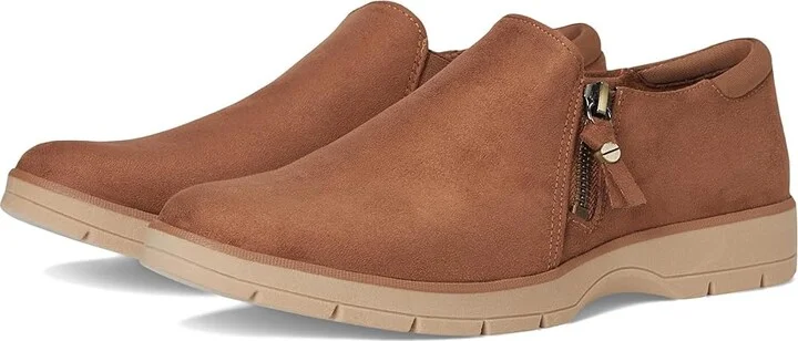 Dr. Scholl's Nice Day Now Loafer/Moc Shoes Women's Flat Shoes Honey Brown : 8.5 M, Faux Leather/Microfiber