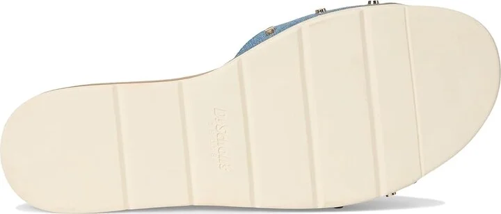 Dr. Scholl's Nice Iconic Flat Sandal Women's Sandals Blue Denim : 8.5 M, Faux Leather - Image 3