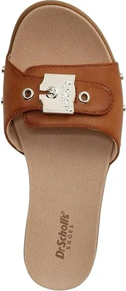 Dr. Scholl's Nice Iconic Flat Sandal Women's Sandals Honey : 6 M, Faux Leather - Image 2