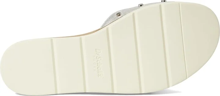 Dr. Scholl's Nice Iconic Flat Sandal Women's Sandals Metallic Silver Grey : 7.5 M, Faux Leather - Image 3
